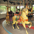 Dentzel Outside Row Standing Horse, Giraffe and Chariot